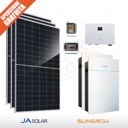 KIT FOTOVOLTAICO 6.5 KW JA SOLAR – SUNGROW CON ACCUMULO DA 10.24 KWH