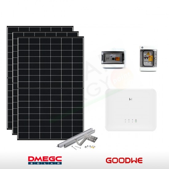 KIT FOTOVOLTAICO 6.4 KW DMEGC – GOODWE PREDISPOSTO PER ACCUMULO (COMPLETO)