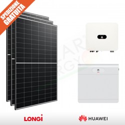KIT FOTOVOLTAICO 6.3 KW LONGI – HUAWEI CON ACCUMULO 7 KWH