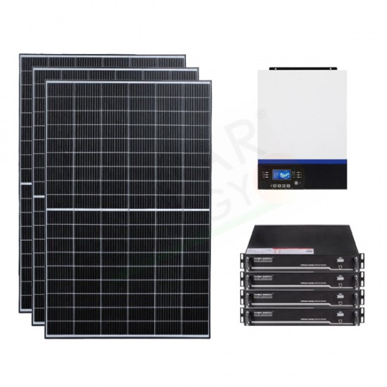 KIT FOTOVOLTAICO OFF-GRID 5.1 KW 48V CON BATTERIA LITIO 9.6 KWH KIT FOTOVOLTAICO OFF-GRID 5.1 KW 48V CON BATTERIA LITIO 9.6 KWH