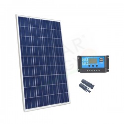 KIT SOLARE CAMPER 100W 12V – MODULO FOTOVOLTAICO 100W E REGOLATORE 10A PWM