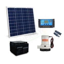 KIT SOLARE IRRIGAZIONE 50W 12V ALTEZZA 3,5 MT PORTATA 82 L/M