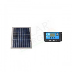 KIT SOLARE BASE 5W 12V – MODULO FOTOVOLTAICO 5W E REGOLATORE 10A PWM