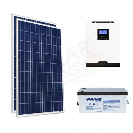 KIT FOTOVOLTAICO OFF-GRID 400 W 12V CON BATTERIA AGM 200 AH KIT FOTOVOLTAICO OFF-GRID 400 W 12V CON BATTERIA AGM 200 AH
