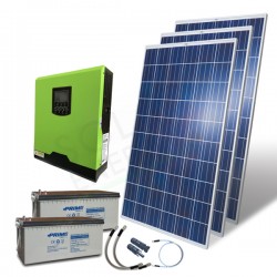 KIT FOTOVOLTAICO OFF-GRID 820 W 24V CON BATTERIE AGM 600 AH