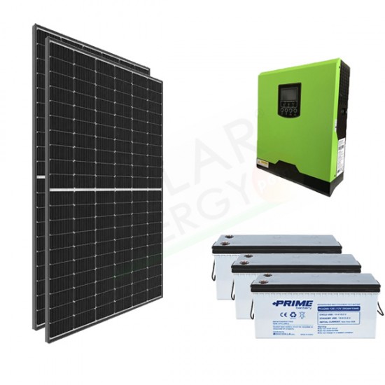 KIT FOTOVOLTAICO OFF-GRID 820 W 24V CON BATTERIE AGM 600 AH KIT FOTOVOLTAICO OFF-GRID 820 W 24V CON BATTERIE AGM 600 AH