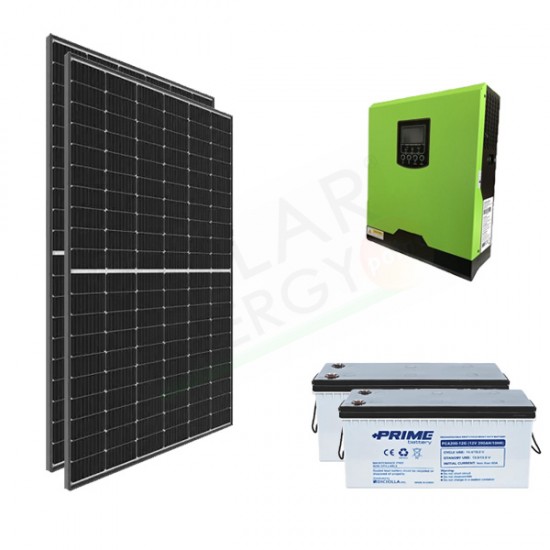 KIT FOTOVOLTAICO OFF-GRID 820 W 24V CON BATTERIE AGM 400AH KIT FOTOVOLTAICO OFF-GRID 820 W 24V CON BATTERIE AGM 400AH