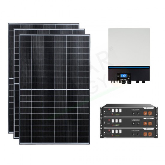 KIT FOTOVOLTAICO OFF-GRID 7.7 KW 48V CON BATTERIA LITIO 7.2 KWH KIT FOTOVOLTAICO OFF-GRID 7.7 KW 48V CON BATTERIA LITIO 7.2 KWH