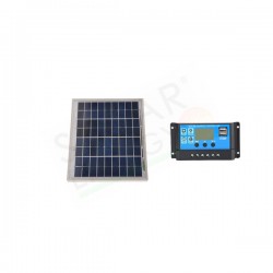 KIT SOLARE CAMPER 5W 12V – MODULO FOTOVOLTAICO 5W E REGOLATORE 10A PWM