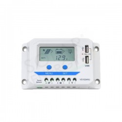 KIT SOLARE BASE 30W 12V – MODULO  FOTOVOLTAICO 30W E REGOLATORE 10A PWM CON PRESA USB