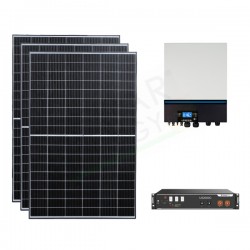 KIT FOTOVOLTAICO OFF-GRID 7.7 KW 48V CON BATTERIA LITIO 2.4 KWH