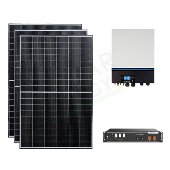 KIT FOTOVOLTAICO OFF-GRID 7.7 KW 48V CON BATTERIA LITIO 2.4 KWH KIT FOTOVOLTAICO OFF-GRID 7.7 KW 48V CON BATTERIA LITIO 2.4 KWH