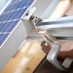 KIT FISSAGGIO COMPLETO PER 1 MODULO FOTOVOLTAICO IN VERTICALE TETTO A FALDA