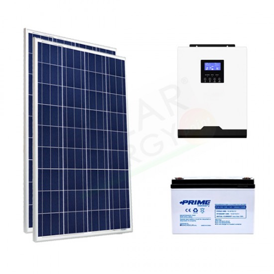 KIT FOTOVOLTAICO OFF-GRID 400 W 12V CON BATTERIA AGM 100 AH KIT FOTOVOLTAICO OFF-GRID 400 W 12V CON BATTERIA AGM 100 AH
