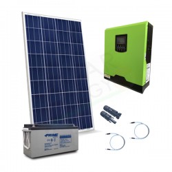 KIT FOTOVOLTAICO OFF-GRID 400 W 12V CON BATTERIA AGM 100 AH