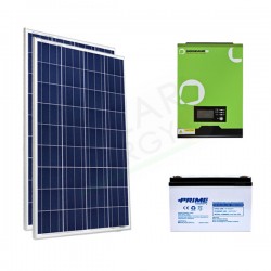 KIT FOTOVOLTAICO OFF-GRID 400 W 12V CON BATTERIA AGM 100 AH KIT FOTOVOLTAICO OFF-GRID 400 W 12V CON BATTERIA AGM 100 AH