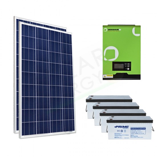 KIT FOTOVOLTAICO OFF-GRID 400 W 12V CON BATTERIE AGM 800 AH KIT FOTOVOLTAICO OFF-GRID 400 W 12V CON BATTERIE AGM 800 AH