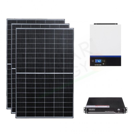 KIT FOTOVOLTAICO OFF-GRID 5.1 KW 48V CON BATTERIA LITIO 2.4 KWH KIT FOTOVOLTAICO OFF-GRID 5.1 KW 48V CON BATTERIA LITIO 2.4 KWH