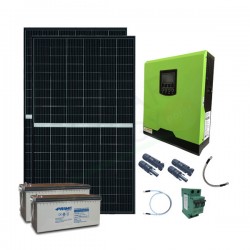 KIT FOTOVOLTAICO OFF-GRID 820 W 24V CON BATTERIE AGM 400 AH