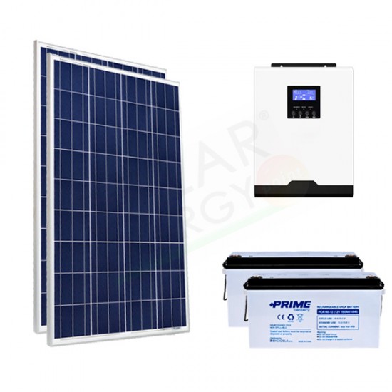 KIT FOTOVOLTAICO OFF-GRID 400 W 12V CON BATTERIE AGM 300 AH KIT FOTOVOLTAICO OFF-GRID 400 W 12V CON BATTERIE AGM 300 AH