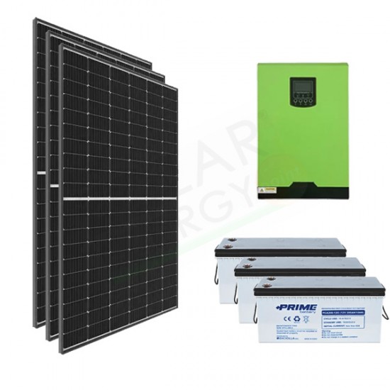 KIT FOTOVOLTAICO OFF-GRID 2.4 KW 24V CON BATTERIE AGM 600AH KIT FOTOVOLTAICO OFF-GRID 2.4 KW 24V CON BATTERIE AGM 600AH
