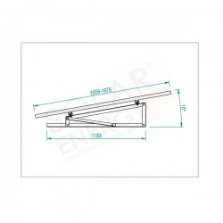 SUPPORTO TRIANGOLARE FISSO A 10° PER MODULO FOTOVOLTAICO VERTICALE