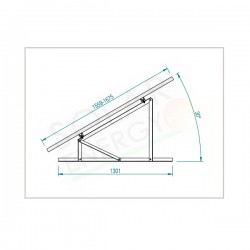 SUPPORTO TRIANGOLARE FISSO A 30° PER MODULO FOTOVOLTAICO VERTICALE