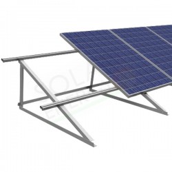 KIT FISSAGGIO COMPLETO PER 8 MODULI FOTOVOLTAICI IN VERTICALE TETTO PIANO