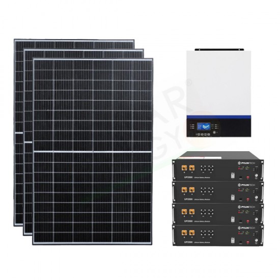 KIT FOTOVOLTAICO OFF-GRID 3.8 KW 24V CON BATTERIE LITIO 11.36 KWH KIT FOTOVOLTAICO OFF-GRID 3.8 KW 24V CON BATTERIE LITIO 11.36 KWH