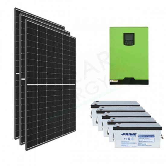 KIT FOTOVOLTAICO OFF-GRID 2.4 KW 24V CON BATTERIE AGM 1000AH KIT FOTOVOLTAICO OFF-GRID 2.4 KW 24V CON BATTERIE AGM 1000AH