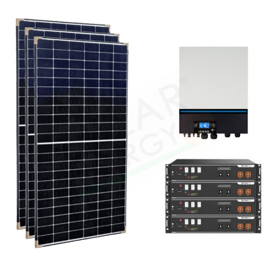 KIT FOTOVOLTAICO OFF-GRID 10 KW 48V CON BATTERIA LITIO 9.6 KWH KIT FOTOVOLTAICO OFF-GRID 10 KW 48V CON BATTERIA LITIO 9.6 KWH
