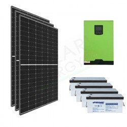 KIT FOTOVOLTAICO OFF-GRID 2.4 KW 24V CON BATTERIE AGM 800AH KIT FOTOVOLTAICO OFF-GRID 2.4 KW 24V CON BATTERIE AGM 800AH