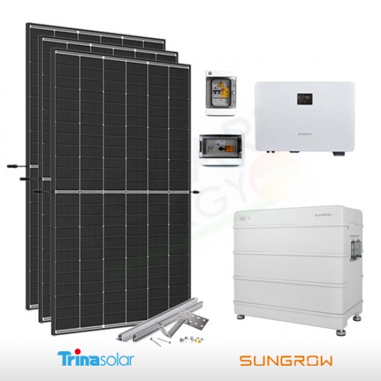 KIT FOTOVOLTAICO 3.2 KW TRINA SOLAR – SUNGROW CON ACCUMULO DA 9.6 KWH (COMPLETO)