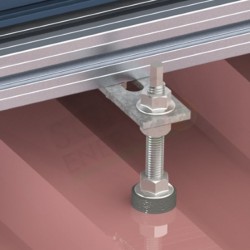 KIT FISSAGGIO COMPLETO PER 2 MODULI FOTOVOLTAICI IN VERTICALE TETTO A FALDA CON VITE PER LEGNO