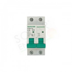SUNTREE SCB863-25A-2P - INTERRUTTORE AUTOMATICO MAGNETOTERMICO CA 25 A 2P