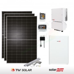 KIT FOTOVOLTAICO 3.1 KW TONGWEI SOLAR – SOLAREDGE CON ACCUMULO DA 10 KWH (COMPLETO)