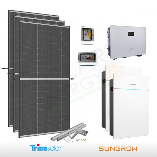 KIT FOTOVOLTAICO 6.1 KW TRINA SOLAR – SUNGROW CON ACCUMULO DA 10.24 KWH (COMPLETO)